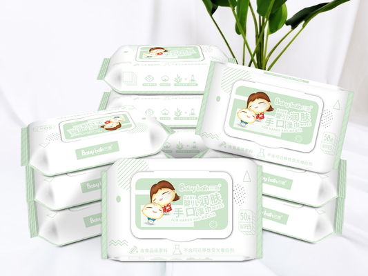 دستمال مرطوب یکبار مصرف غیر بافته شده با طرح جدید Pure Water Spunlace