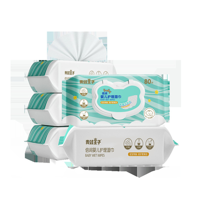 برچسب خصوصی Oem Soft Wet Wipes یکبار مصرف حساس 80 عددی برای تمیز کردن دهان کودک