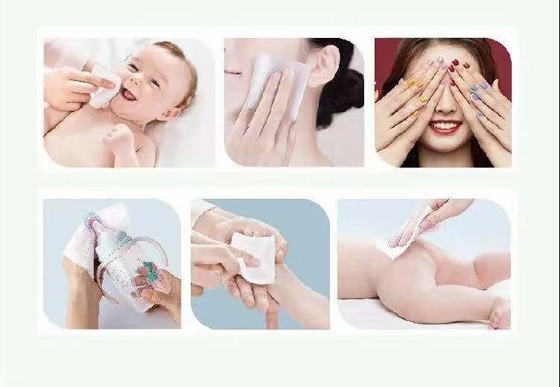 دستمال مرطوب آرایشی حوله ای یکبار مصرف حوله ای 100% پنبه ای آرایشی 80 عدد