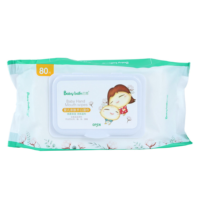 بسته انفرادی دستمال مرطوب بچه Spunlace Nonwoven Baby Care Newborns Wet Tissue 80Pcs