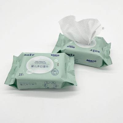 دستمال مرطوب کودک 25 آب خالص سازگار با محیط زیست زیست تخریب پذیر برای همه سنین