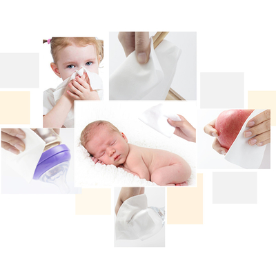 دستمال مرطوب تمیز کننده صورت غیر بافته شده مراقبت از پوست مرطوب بافت خشک دستمال مرطوب