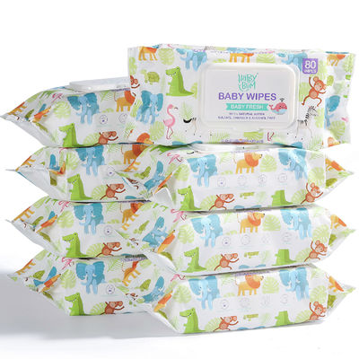 دستمال مرطوب مرطوب یکبار مصرف ارگانیک کودک بدون الکل OEM سفارشی شده است