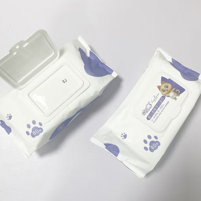 دستمال مرطوب مرطوب بدون بو و غیر بافته شده زیست تخریب پذیر آب خالص 80 عدد برای مراقبت از کودک