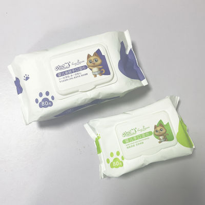 دستمال مرطوب مرطوب بدون بو و غیر بافته شده زیست تخریب پذیر آب خالص 80 عدد برای مراقبت از کودک