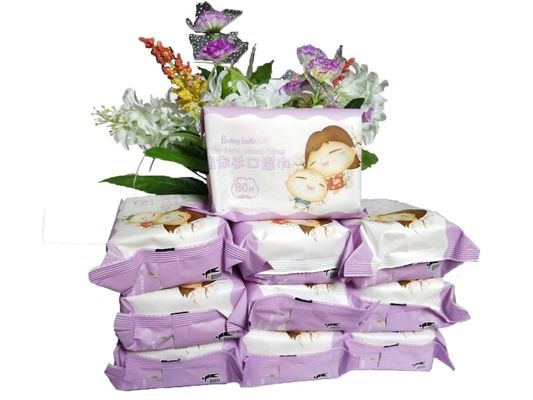 عمده فروشی با کیفیت بالا 80 عدد دستمال مرطوب آب بدون عطر دستمال مرطوب بچه برای حساس