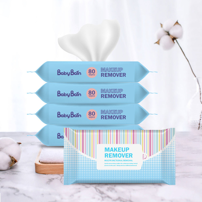 دستمال مرطوب یکبار مصرف بدون روکش Spunlace Cleaning Skin Kids بزرگسالان
