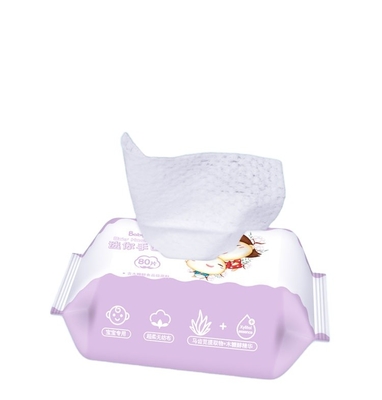 لوگوی سفارشی 40 گرم دستمال مرطوب یکبار مصرف طبیعی ارگانیک Spunlace Non Woven